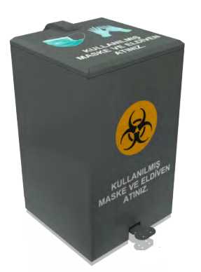 Mask and Gloves Medical Waste Box Pedal, Painted