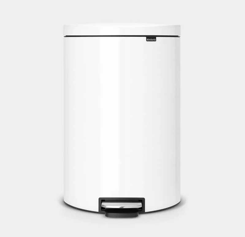 BRABANTIA Pedal Bin Flatback Plus - White 40 LT