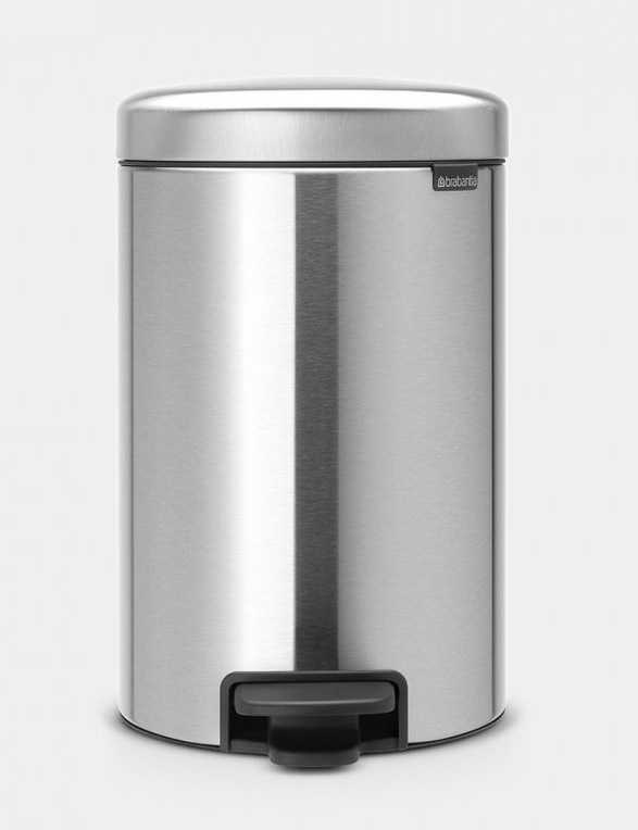 BRABANTIA Newicon Pedal Bin - Matt Steel 12 LT