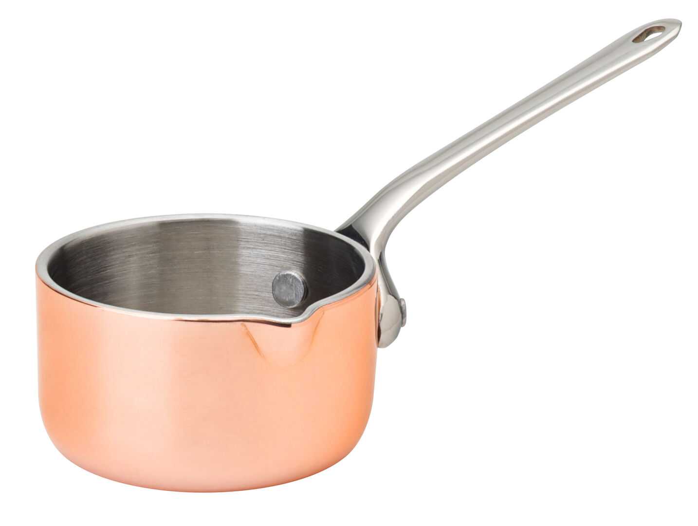 UTOPIA Mini Copper Pres Saucepan with lip 2.25` (5.5cm)