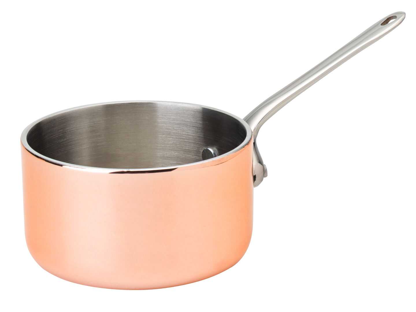 UTOPIA Mini Copper Pres Saucepan 3` (7.5cm) 5.5oz (15cl)