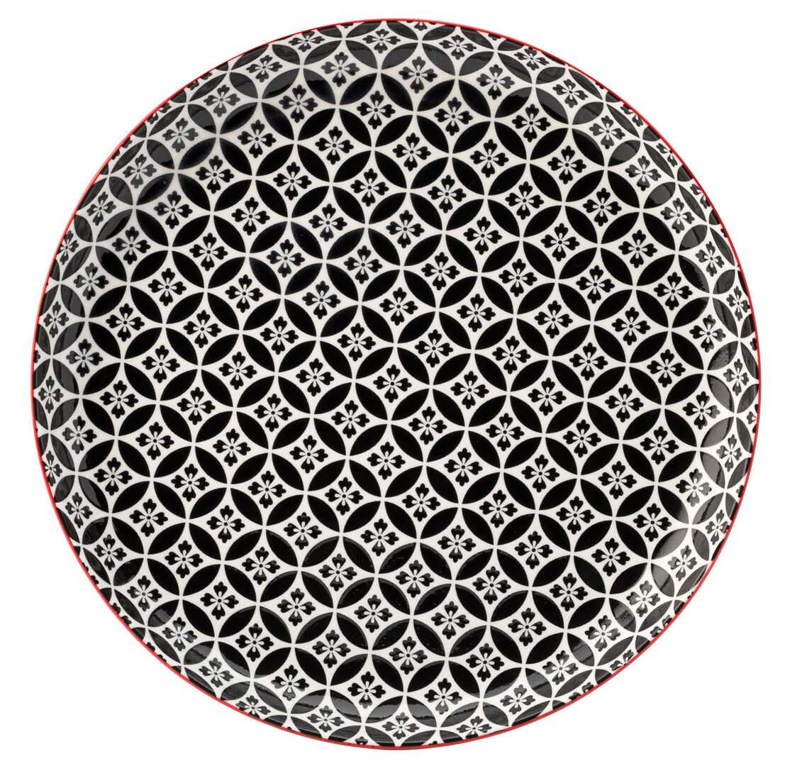 UTOPIA Cadiz Red & Black Plate 10.5` (27cm)
