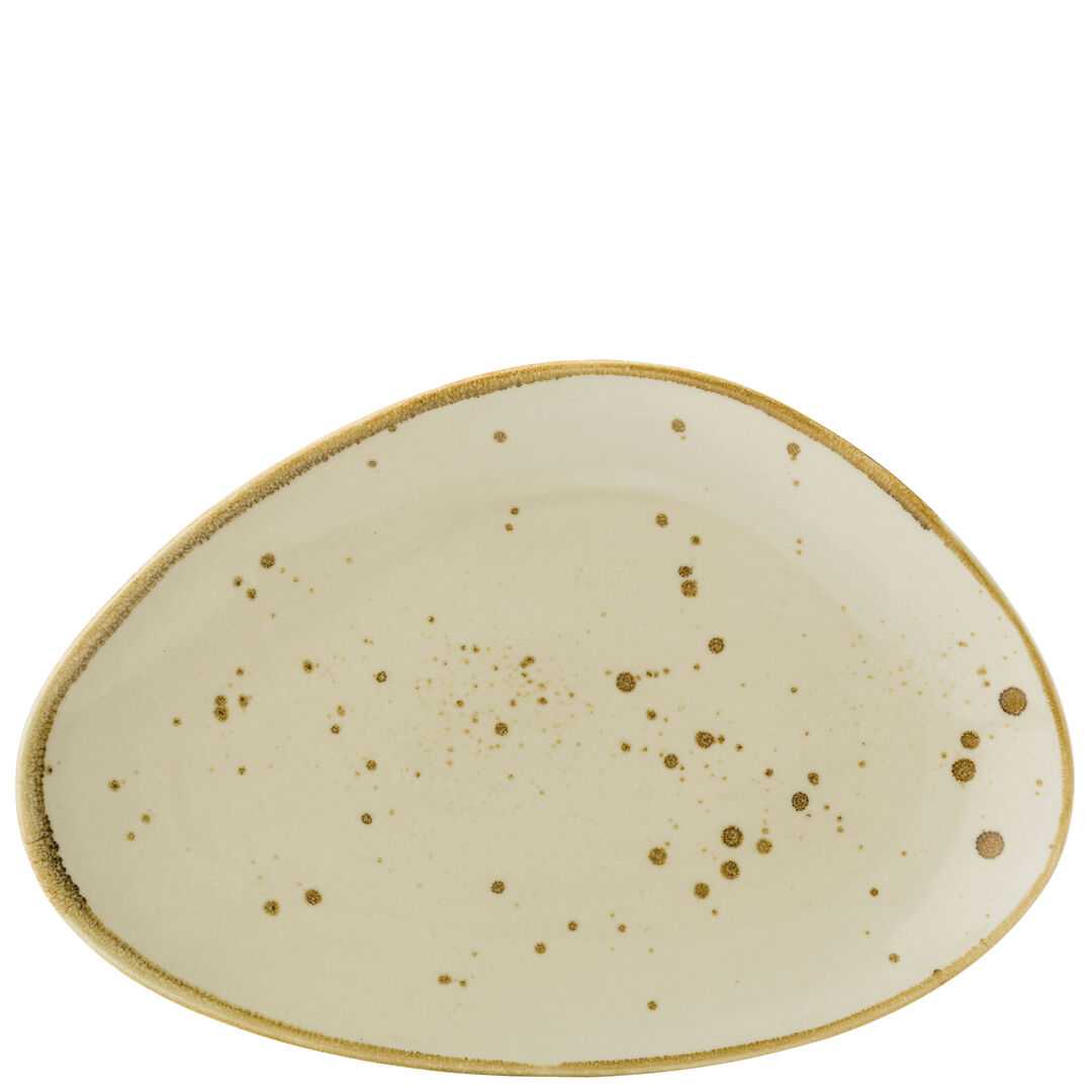 UTOPIA Earth Linen Oblong Plate 14` (35.5cm)