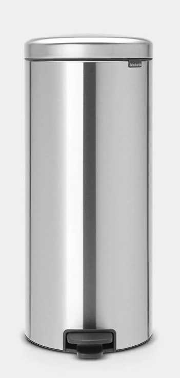 BRABANTIA Newicon Pedal Bin - Matt Steel Fingerprint Proof 30 LT