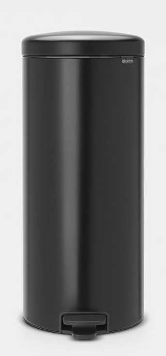 BRABANTIA Newicon Pedal Bin - Matt Black 30 LT