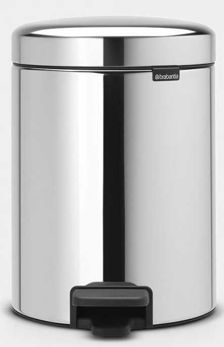 BRABANTIA Newicon Pedal Bin - Brilliant Steel 5 LT