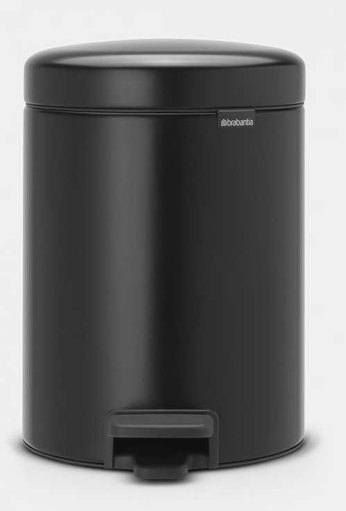 BRABANTIA Newicon Pedal Bin - Matt Black 5 LT