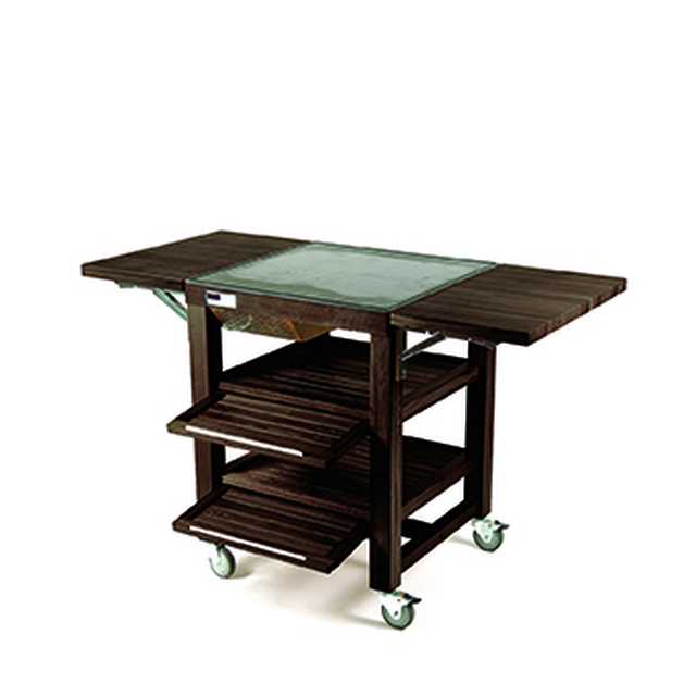 CRASTER Flow Walnut Hot & Cold Trolley