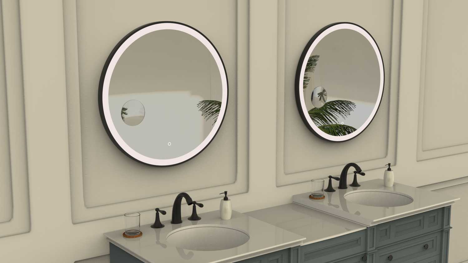 WATERBURY Dairesel LED Ayna