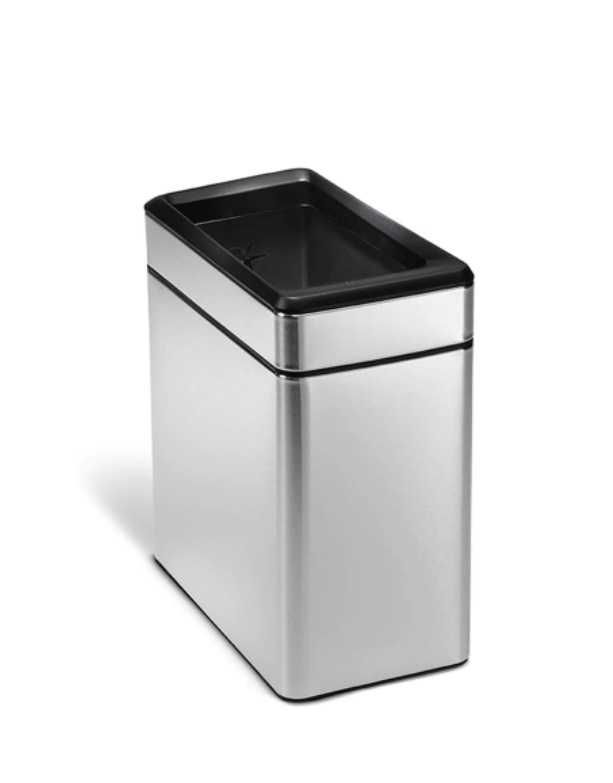 SIMPLE HUMAN Slim Open Trash Can