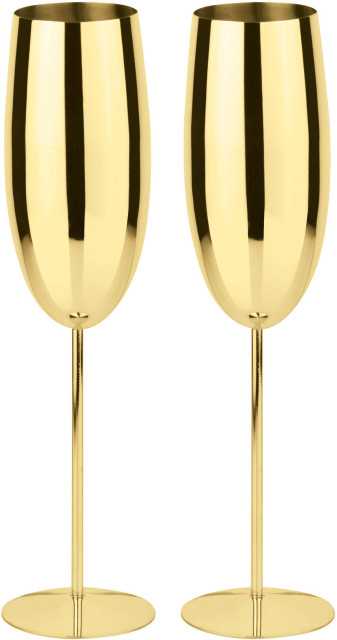 PADERNO Şampanya Bardağı Seti 2 Parça, Altın