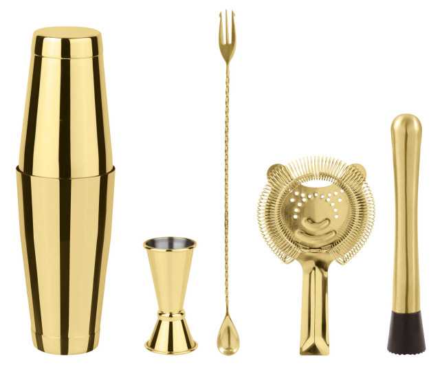 PADERNO Mixology Set 5 Pcs Boston, Gold