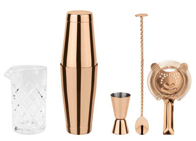PADERNO Mixology Set 5 Pcs Crystal, Copper
