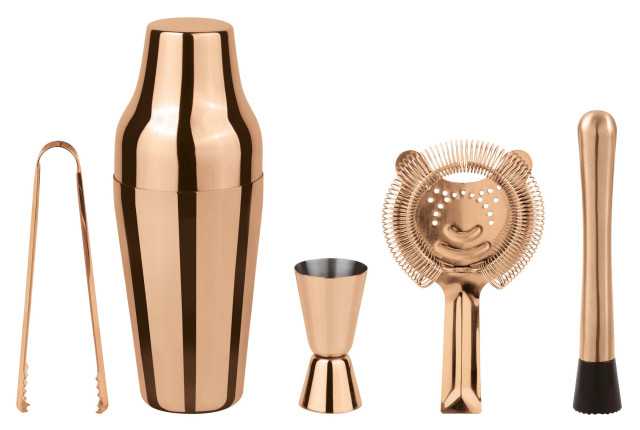 PADERNO Mixology Set 5 Pcs Parisian, Copper