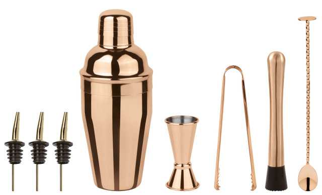 PADERNO Mixology Set 8 Pcs Cobbler, Copper