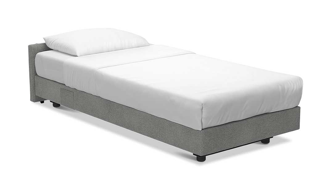 BENTLEY Mauro Dikey Boxspring Yatak, Gri