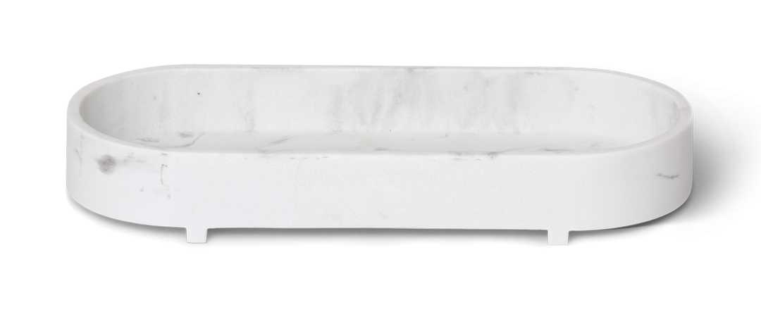 BENTLEY Monti White Marble Amenity Tray