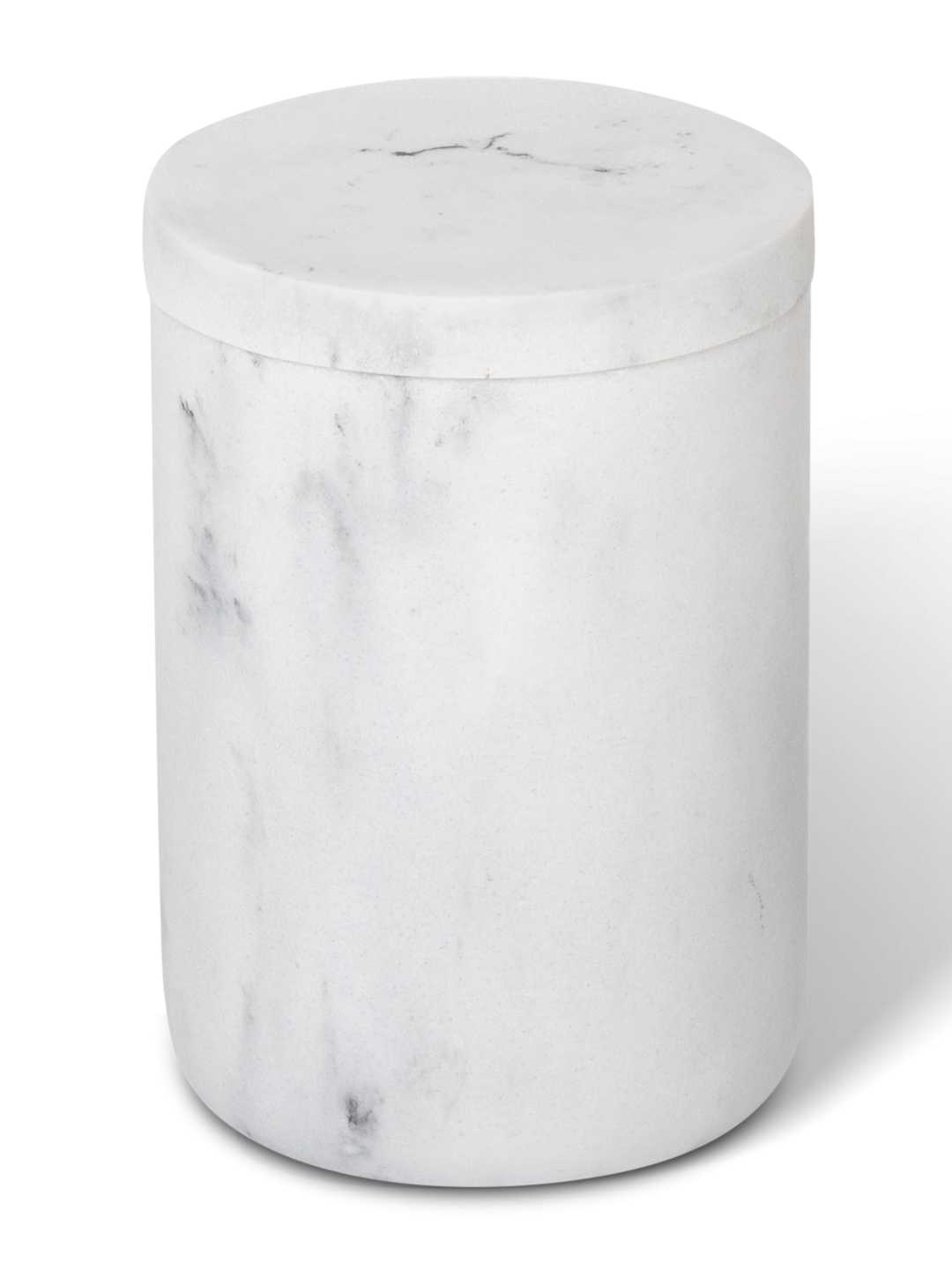 BENTLEY Toba White Marble Amenity Jar with Lid