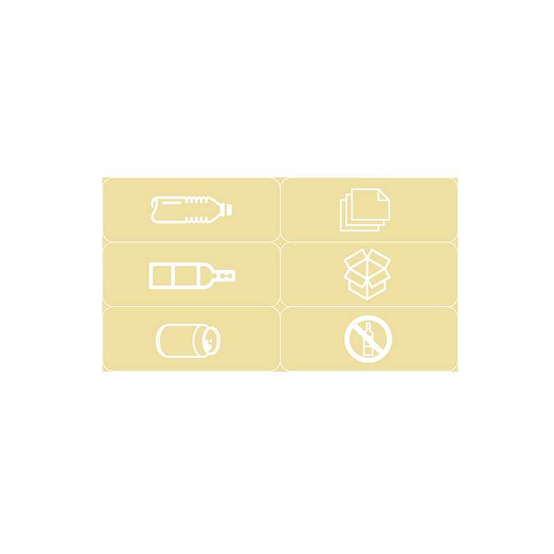 CROWN INTERNATIONAL Waste Bin Sticker Set