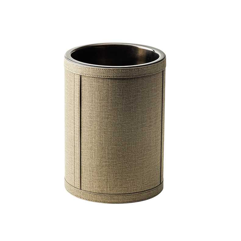 CROWN INTERNATIONAL Valencia Waste Bin with Innerliner, Beige