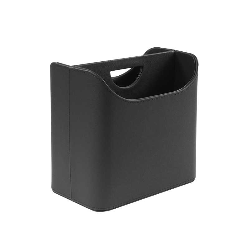 CROWN INTERNATIONAL PU Leather Magazine Stand with Two-Compartment