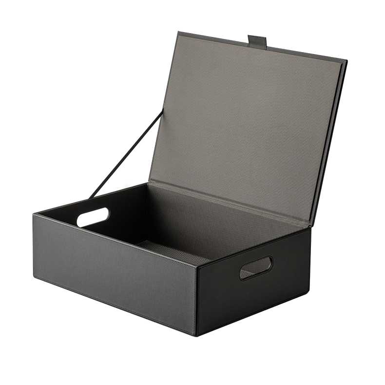 CROWN INTERNATIONAL Box with Lid and Cut-Out Handles