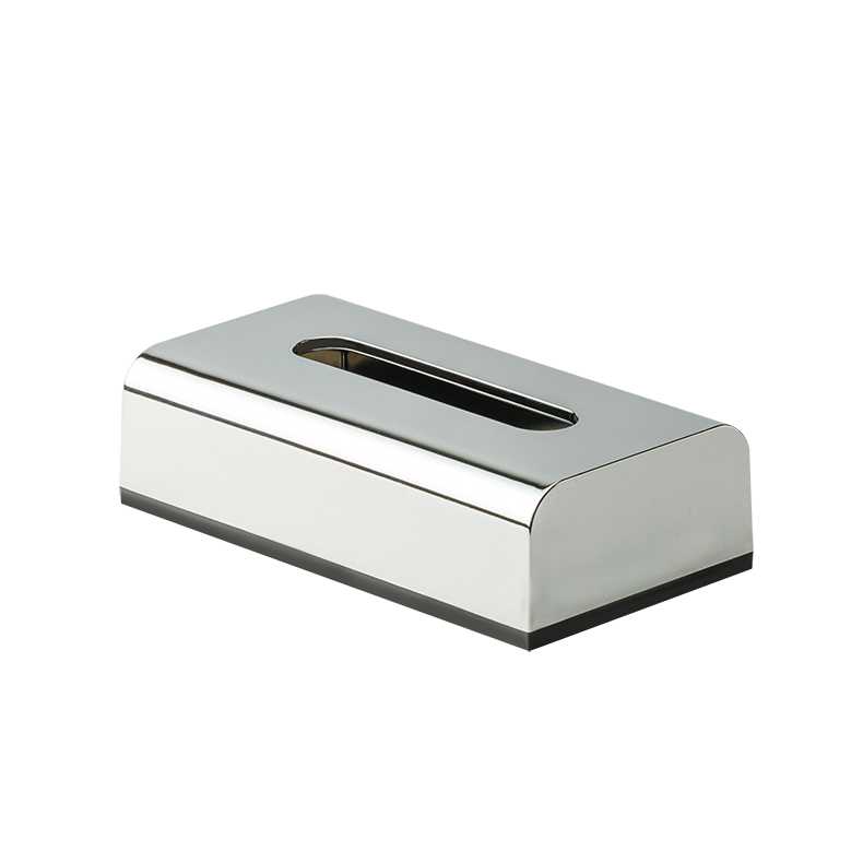 CROWN INTERNATIONAL Tissuebox Rectangular, Chrome