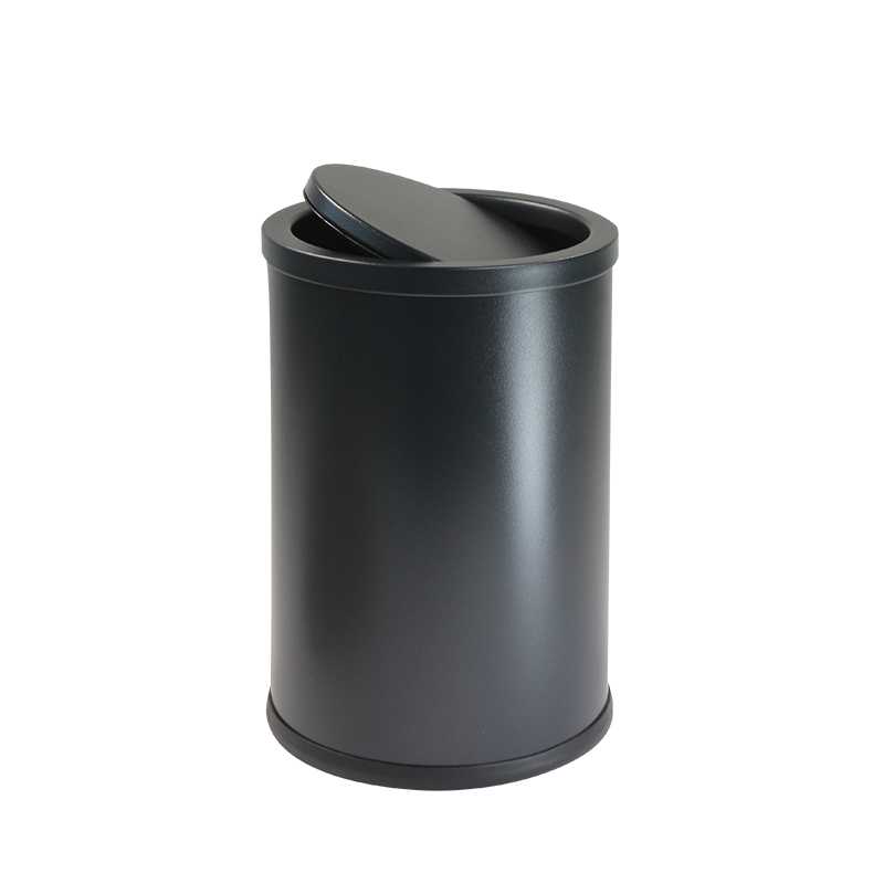 CROWN INTERNATIONAL Riga Black Swingtop Bin
