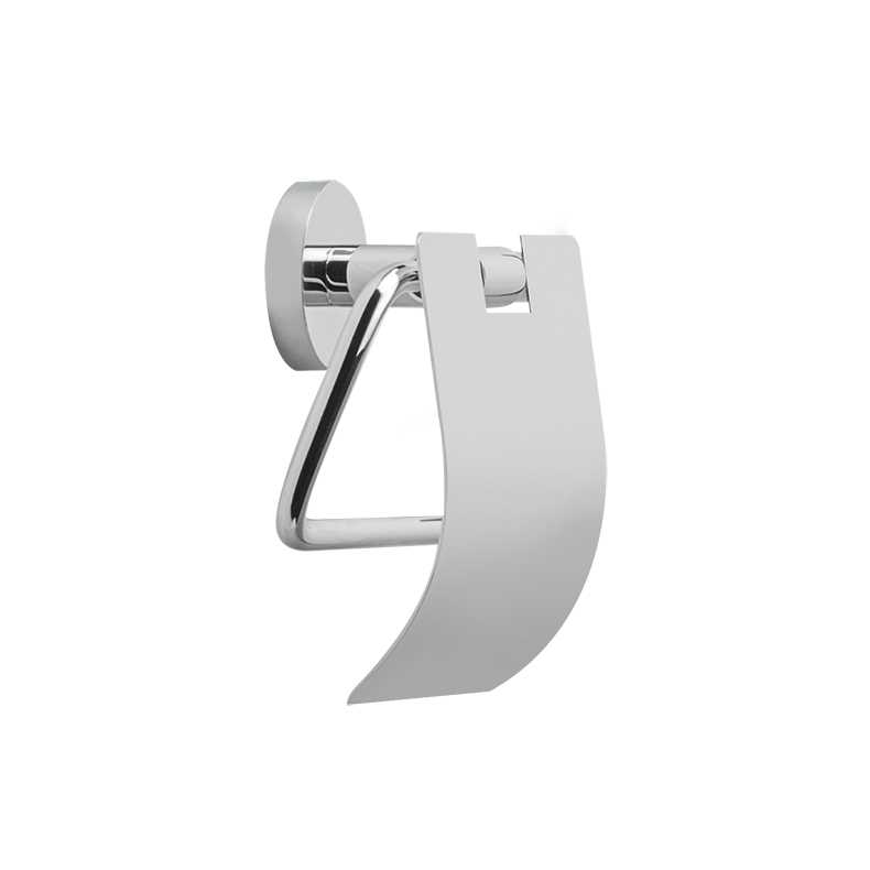 CROWN INTERNATIONAL Aveto Chrome Toilet Roll Holder with Cover
