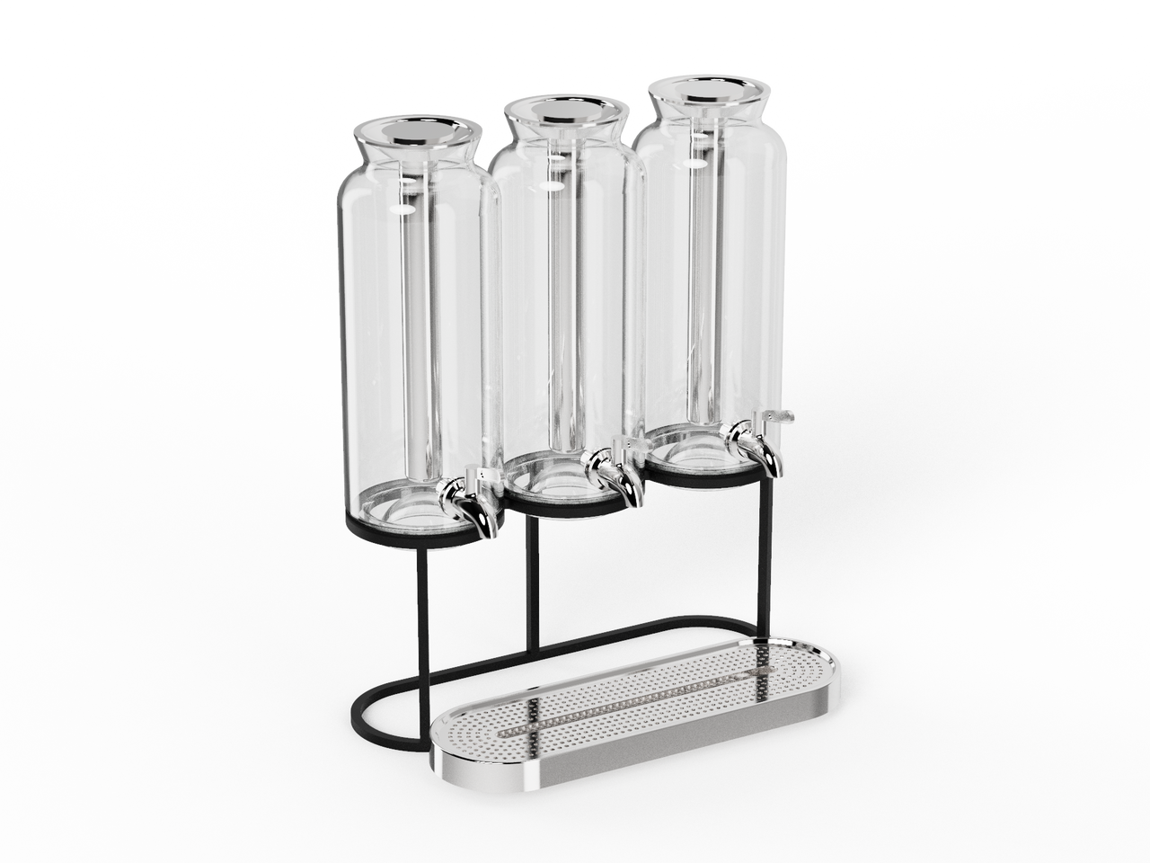 CRASTER Tilt Mini Meyve Suyu Dispenseri + Siyah Mini Üçlü Frame Set