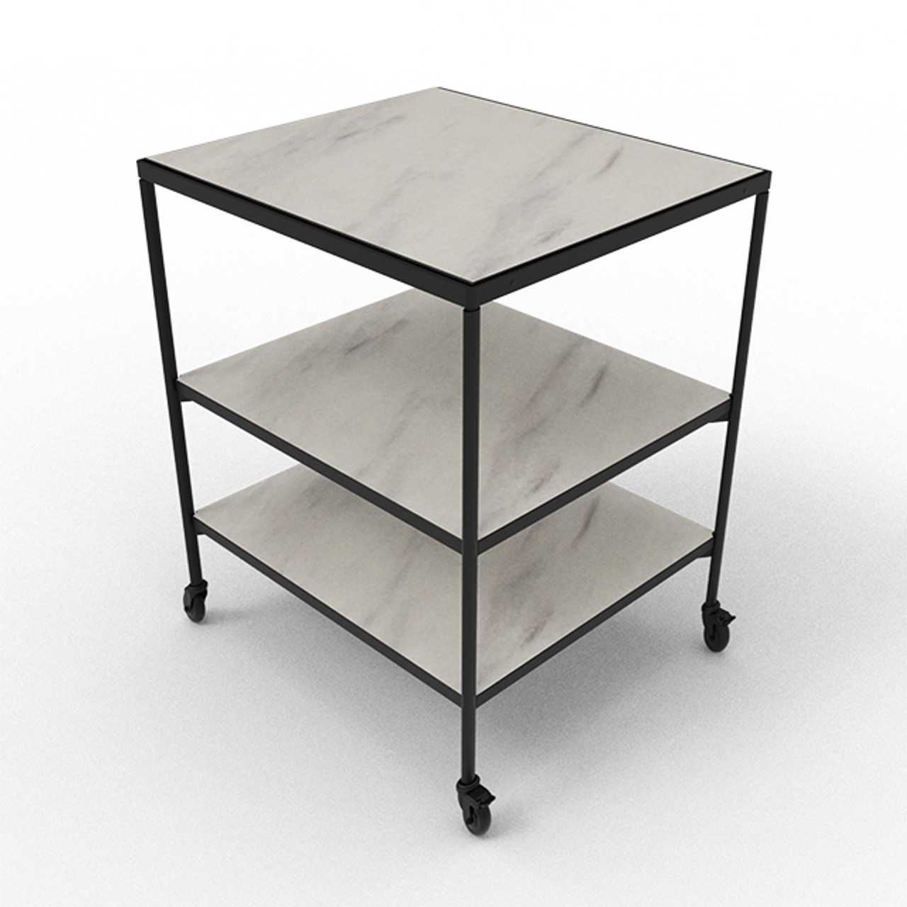 CRASTER Fare 2.1 Laminate Black and White Marble Trolley