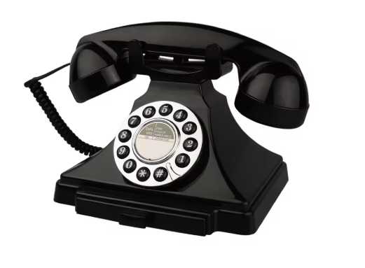 Retro Kablolu Telefon - Siyah