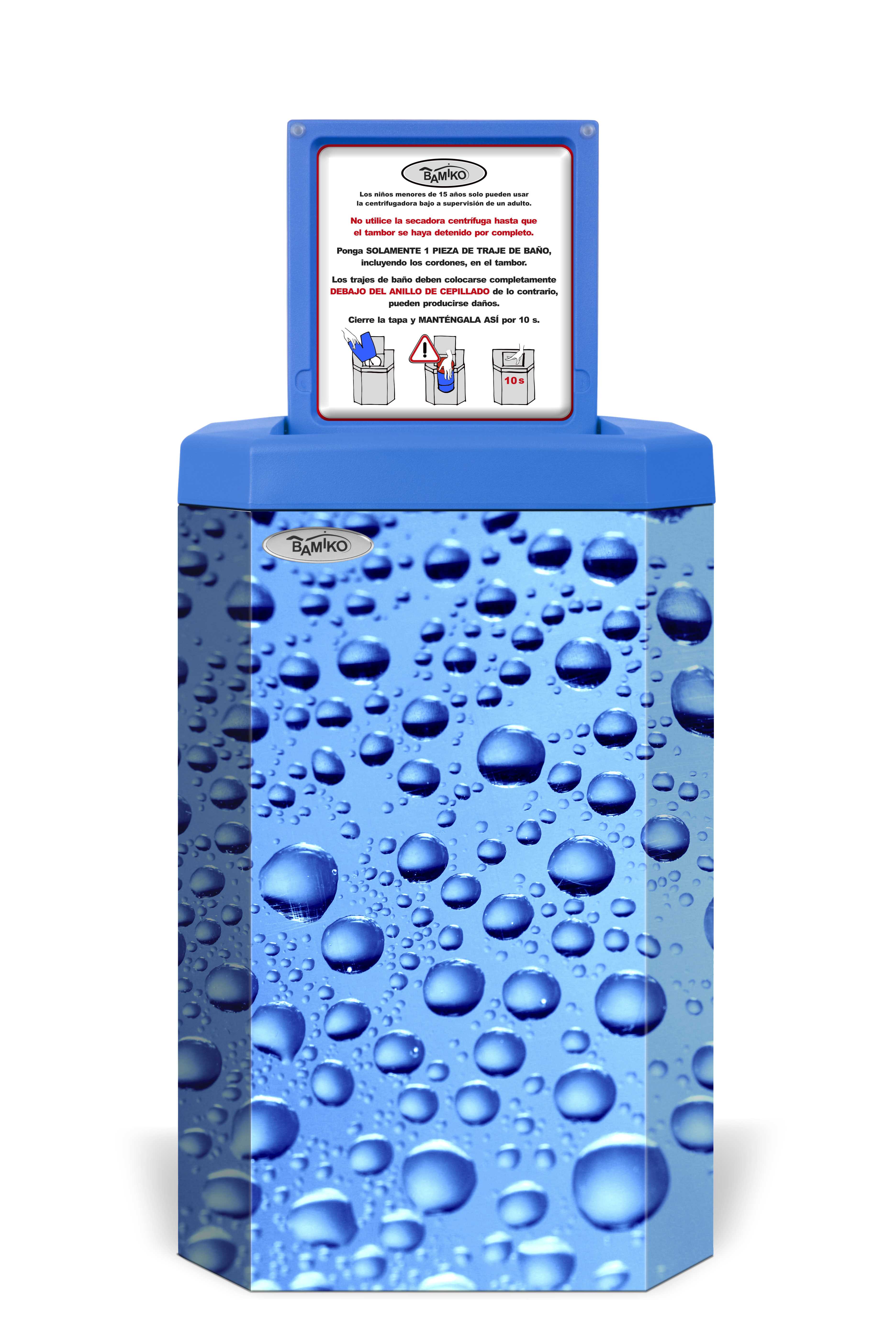 Bamiko Swimwear Spin Dryer, Water Droplets