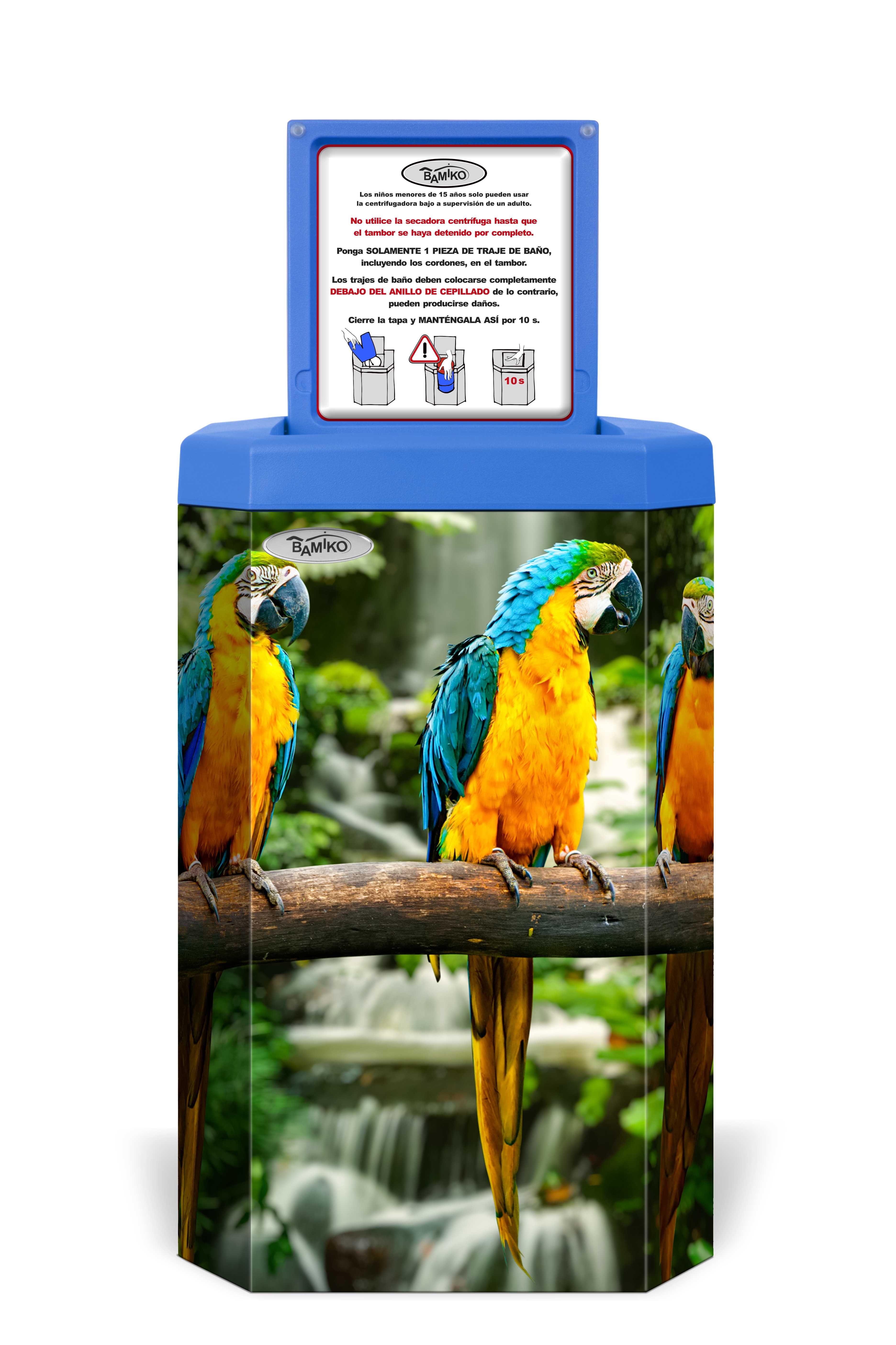 Bamiko Swimwear Spin Dryer, Parrots
