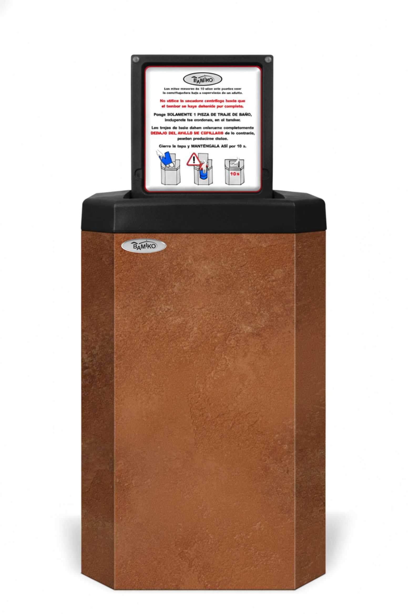Bamiko Swimwear Spin Dryer, Copper Concrete Screed