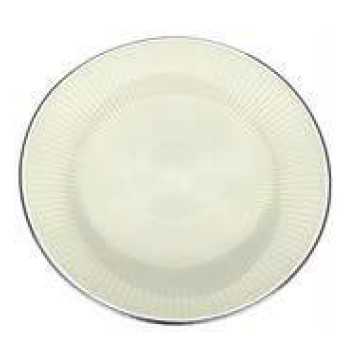 IVV Lirica Ishtar Plate in ceamy white decorated glass silver-plated