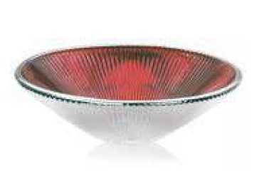IVV Lirica Ishtar Individual bowl in red decorated glass silver-plated