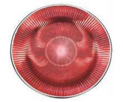 IVV Lirica Ishtar Plate in red decorated glass silver-plated