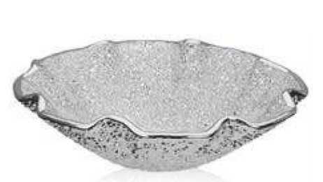 IVV Lirica Special Scalloped bowl in silver decorated glass silver-plated