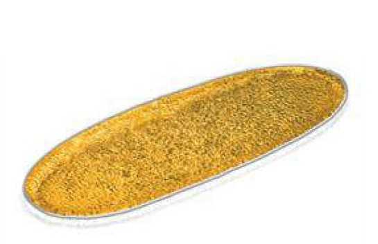 IVV Lirica Special Oval tray in gold decorated glass silver-plated