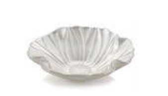 IVV Magnolia Individual bowl in pearly ivory decorated glass
