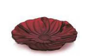 IVV Magnolia Plate in burgundy decorated glass