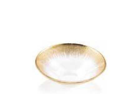 IVV Orizzonte Individual bowl in clear glass with gold decoration