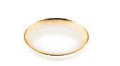 IVV Orizzonte Plate in clear glass with gold decoration