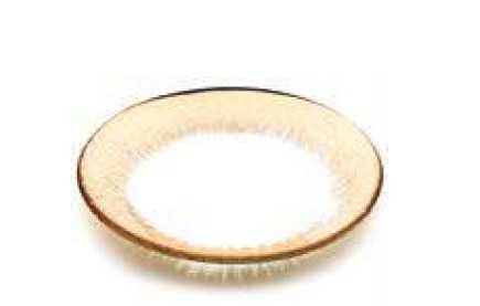IVV Orizzonte Plate in clear glass with gold decoration