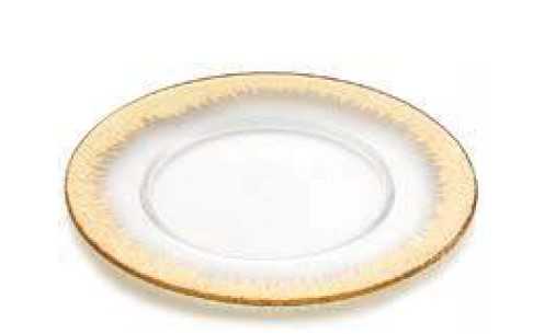 IVV Orizzonte Charger in clear glass with gold decoration