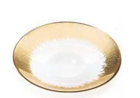 IVV Orizzonte Centerpiece in clear glass with gold decoration