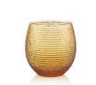 IVV Multicolor Set 6 tumblers in amber mass colored glass