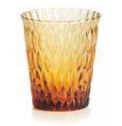 IVV Loto Set 6 tumblers in amber mass colored glass
