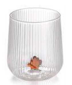 IVV Gemme Clear borosilicate glass tumbler with ruby gem 